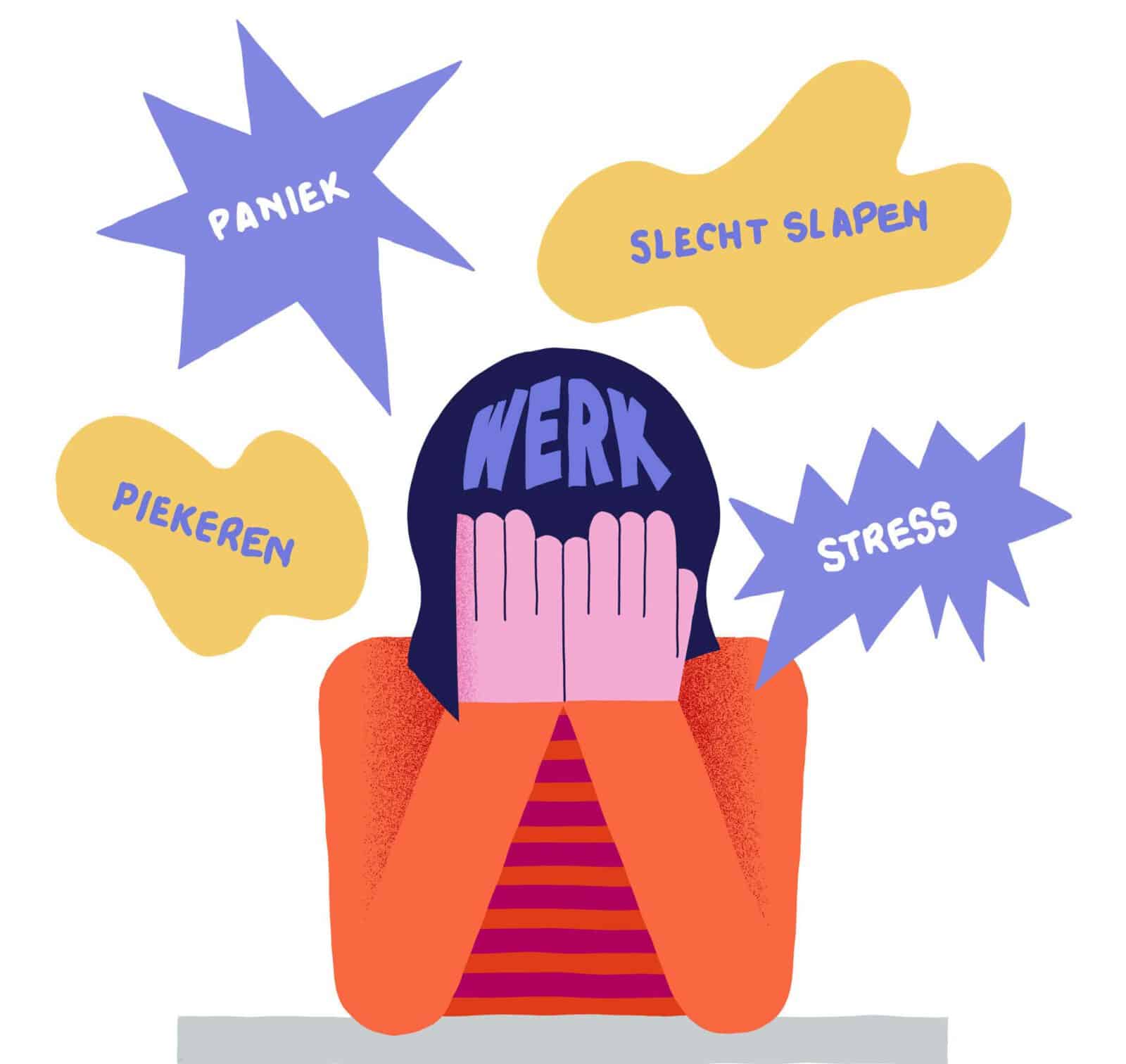 Illustratie over burnout