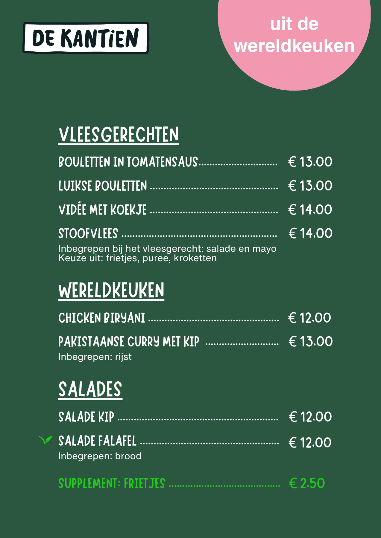 Menukaart